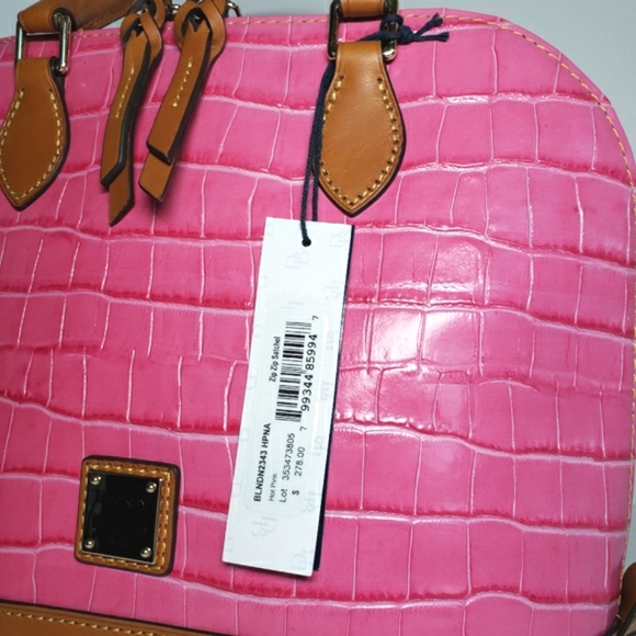 ❗SOLD❗ Dooney & Bourke | Snake Leather Zip Dome Satchel Purse - Picture 14 of 16